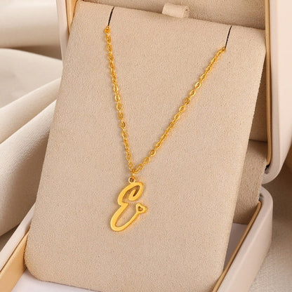 Initial Letter Pendant Necklaces