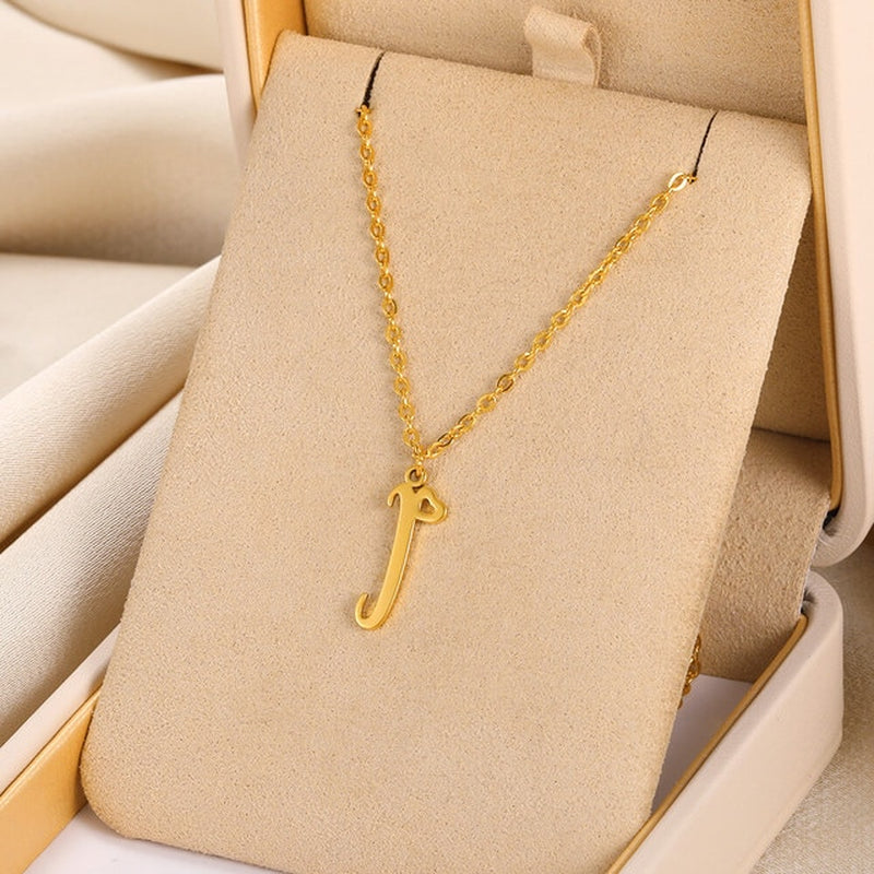 Initial Letter Pendant Necklaces