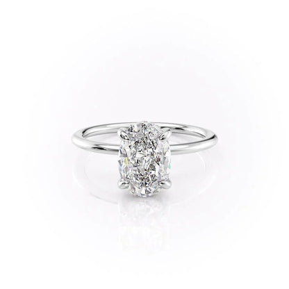 The Olivia Oval Cut Solitaire Band Ring