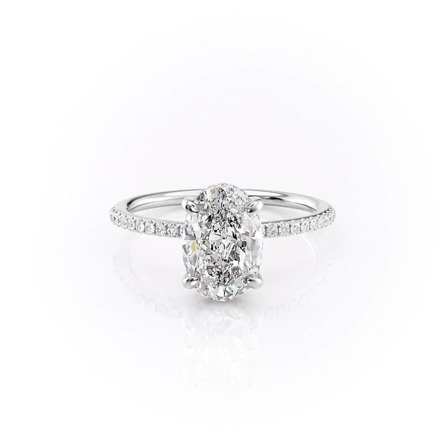 The Olivia Oval Cut Pavé Band Ring