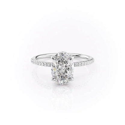 The Olivia Oval Cut Pavé Band Ring