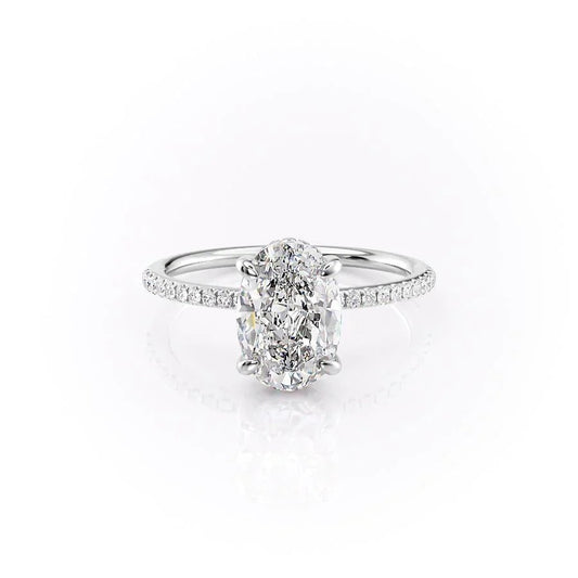 The Olivia Oval Cut Pavé Band Ring