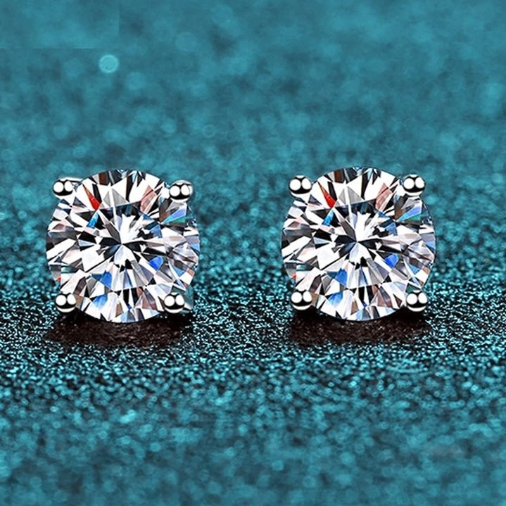 Passions Solitaire 6mm Simulated Diamond Earrings