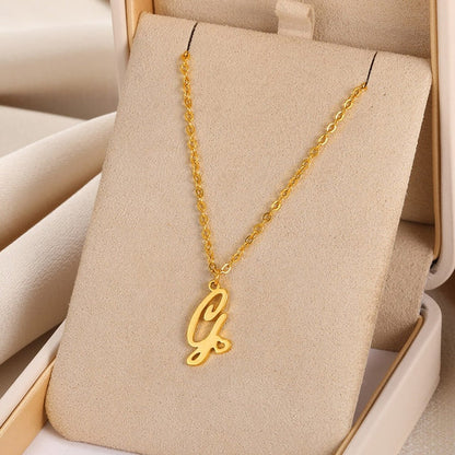 Initial Letter Pendant Necklaces