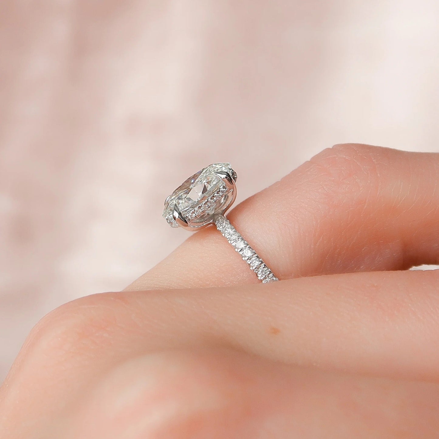 The Olivia Oval Cut Pavé Band Ring