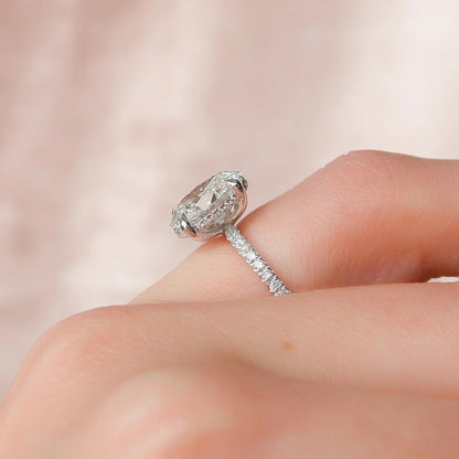 The Olivia Oval Cut Pavé Band Ring