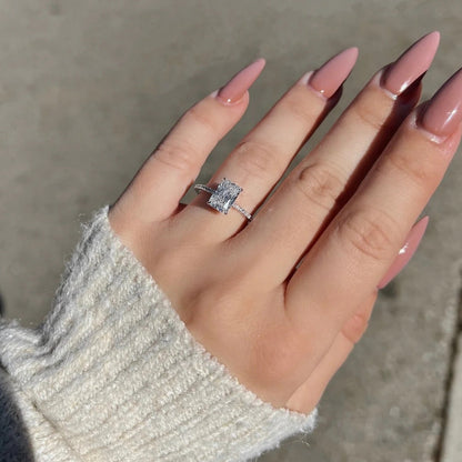 The Elena Radiant Cut Pavé Band Ring