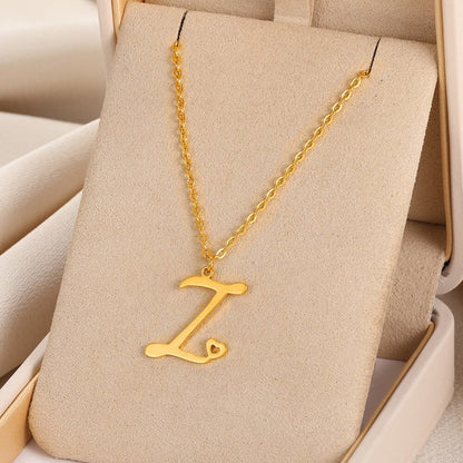 Initial Letter Pendant Necklaces