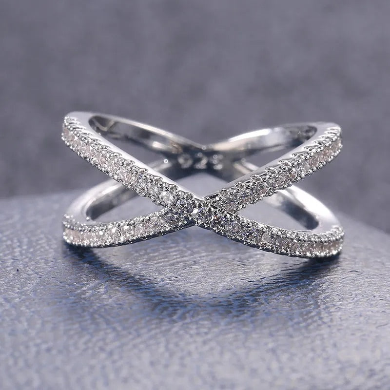 The Alena Cross Band Ring