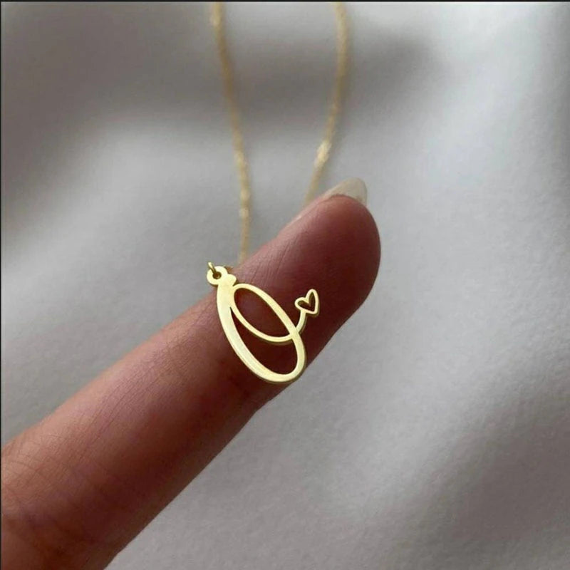 Initial Letter Pendant Necklaces