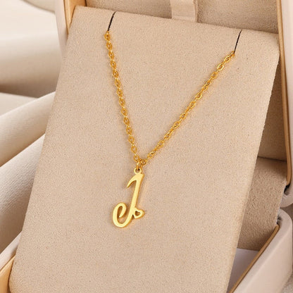 Initial Letter Pendant Necklaces