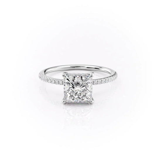 The Quinn Princess Cut Pavé Band Ring