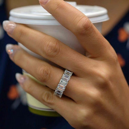 The Isabella Emerald Cut Eternity Band Ring