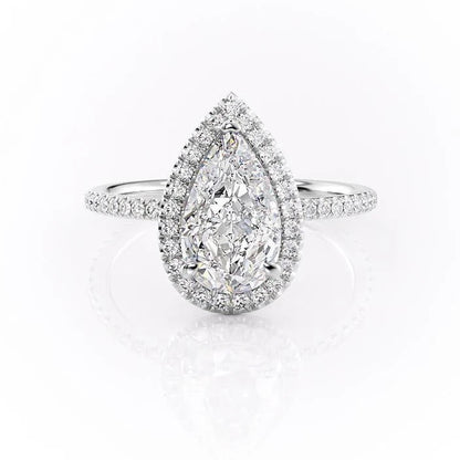 The Aurora Pear Cut Pavé Band Ring