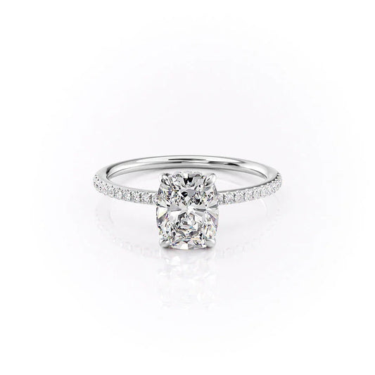 The Camilla Cushion Cut Pavé Band Ring