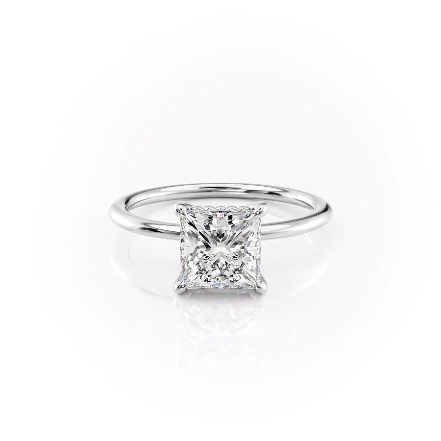 The Quinn Princess Cut Solitaire Band Ring