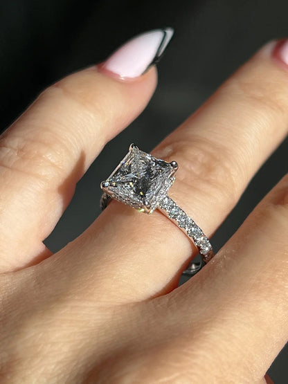 The Quinn Princess Cut Pavé Band Ring