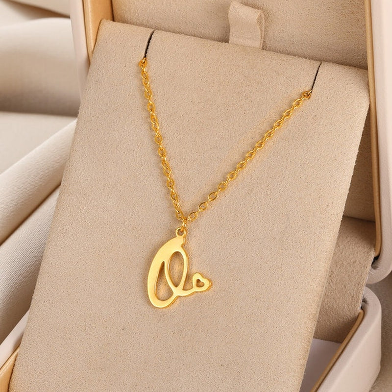 Initial Letter Pendant Necklaces