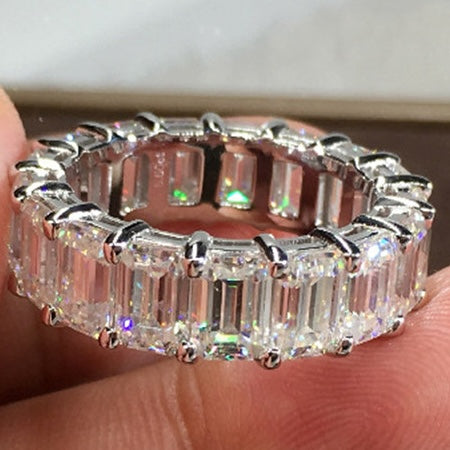 The Isabella Emerald Cut Eternity Band Ring