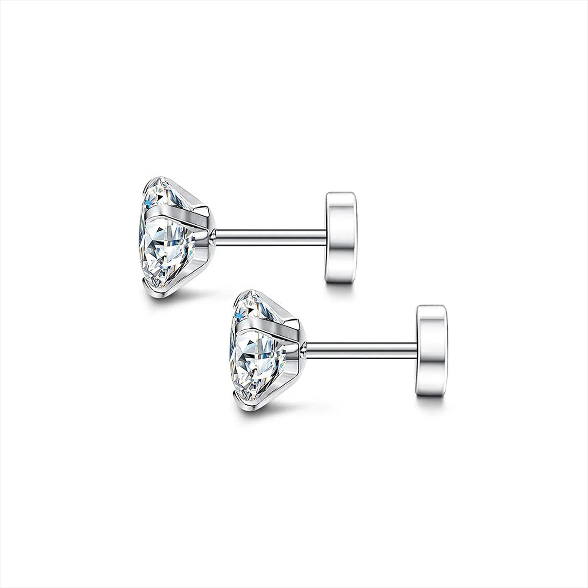 Passions Solitaire 6mm Simulated Diamond Earrings