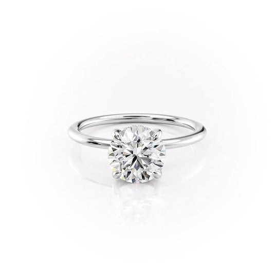 The Selena Round Cut Solitaire Band Ring