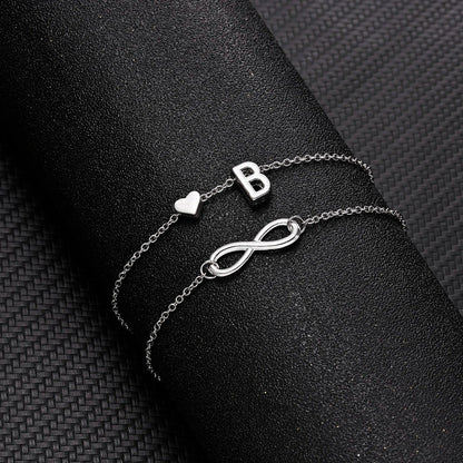 The Infinity Initial Letter Anklet