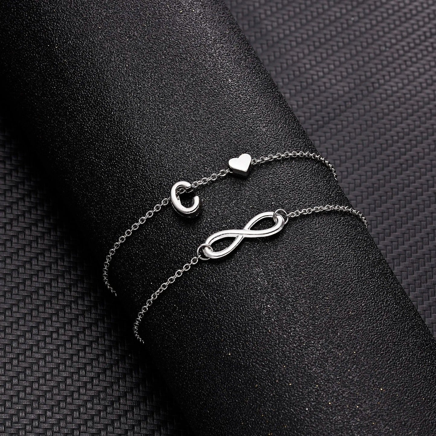 The Infinity Initial Letter Anklet