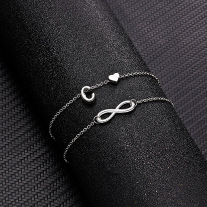 The Infinity Initial Letter Anklet