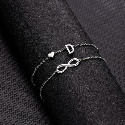 The Infinity Initial Letter Anklet