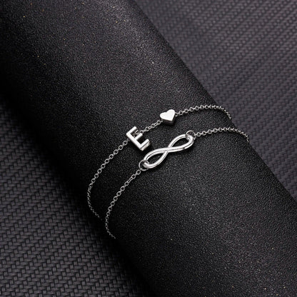 The Infinity Initial Letter Anklet