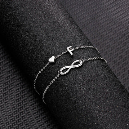 The Infinity Initial Letter Anklet