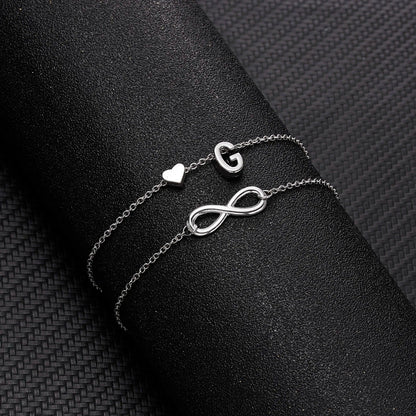 The Infinity Initial Letter Anklet