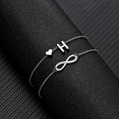 The Infinity Initial Letter Anklet