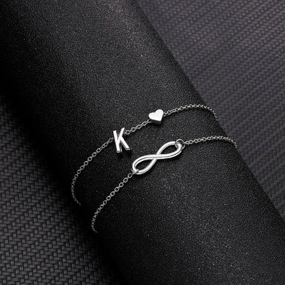 The Infinity Initial Letter Anklet