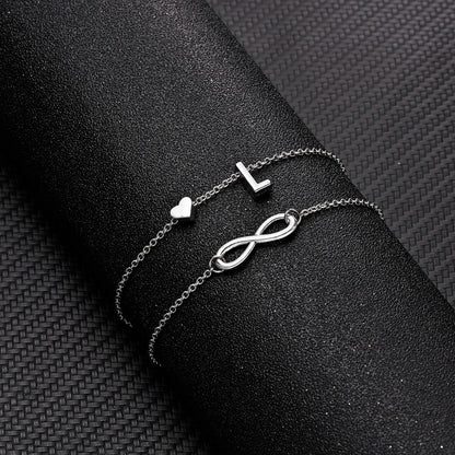 The Infinity Initial Letter Anklet