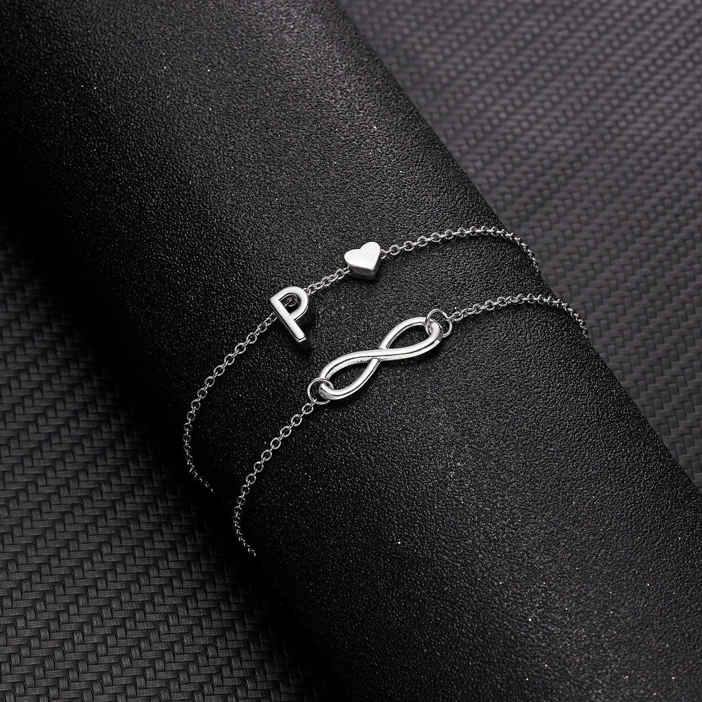 The Infinity Initial Letter Anklet