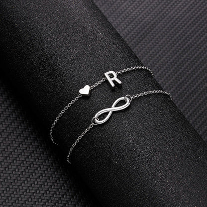 The Infinity Initial Letter Anklet