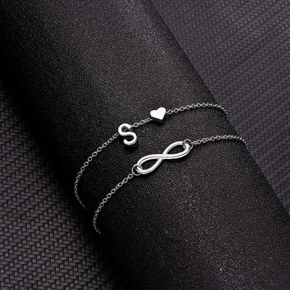 The Infinity Initial Letter Anklet